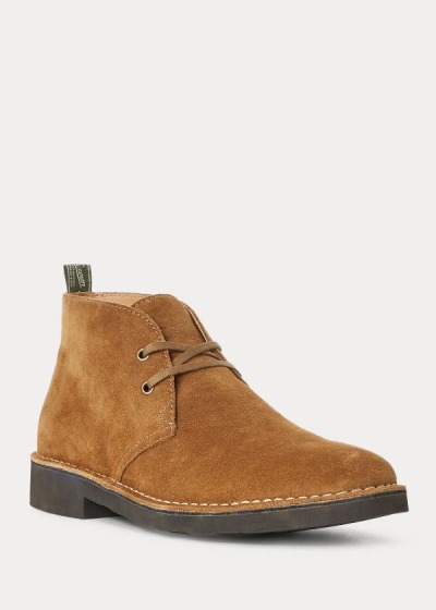 Botas Polo Ralph Lauren Hombre Marrom - Talan Suede Chukka - QJNDH8435